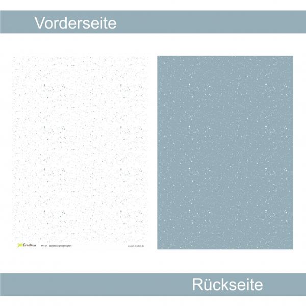 Pastellblau Doodletupfen - Designpapier